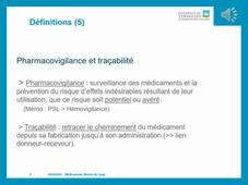 S5 UE 2.11 - Médicaments dérivés du sang (partie 1)