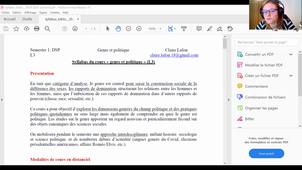 Genre et politique - enregistrement classe virtuelle zoom séance 1