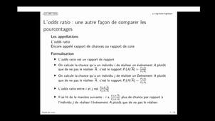 Point de cours : Odds ratios et régression logistique