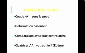 Sémiologie épaule coude 1/2