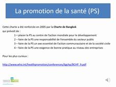 UE 1.2 S3 - La promotion de la santé, l'éducation pour la santé, la prévention - principes et organisation en France - L.JOSSERAN