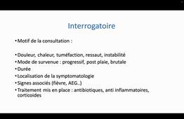 Sémiologie des parties molles